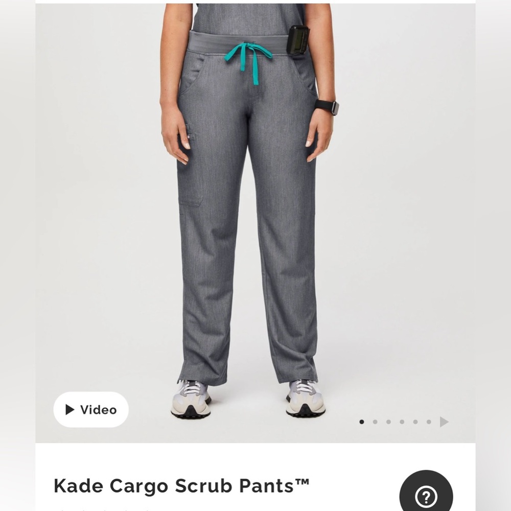 FIGS Graphite Kade- Cargo Scrub Pants